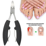 Professional Cuticle Scissors Fingernail Toenail Thick Ingrown Toe Nail Clippers Pliers Pedicure Tool Non-Slip Handle Durable