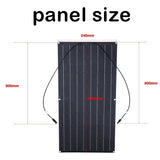 ETFE 300W Flexible Solar Panel Portable Solars Cell Energy Charger Connector for Smartphone Charging Power System Car Camping