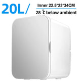 Portable Mini Fridge - Beauty Cooler & Warmer, 20L/220V EU, For Home & Car
