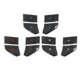 Steering Wheel Button Decor Wearproof Carbon Fiber Steering Wheel Switch Button Trim Stylish Easy Installation for Cars