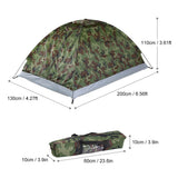 TOMSHOO Camping 1/2 Persons Waterproof PU1000mm Polyester Fabric Single Layer Tent for Outdoor Travel Hiking Backpacking