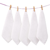 7PCS Cotton White Superior Hotel Quality Soft Face Hand Towels 30X30cm