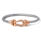 European And American New Classic Fashion Leather Cord Magnetic Bracelet