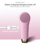 Multifunctional LED Red Blue Light Heat Cold Waterproof Electric Facial Cleansing Brush Portable Silicone Electric Face Scrubber