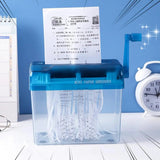 Hand-operated Portable Handheld Paper Shredder Capacity Visibility Anti-slip Grip Ideal for Home