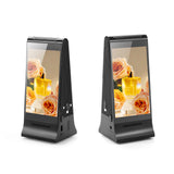 Innovative FYD-868SD Double 7 Inch Touch Screen Restaurant  Display Digital Menu Table Top Advertising Player Phone Charging
