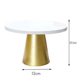 Metal Iron Cake Stand Round Pedestal Dessert Holder Cupcake Display Rack Bakeware for Birthday Wedding Party 20.5X12CM
