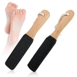 Portable Frosting Rubbing Board Wood Handle Peeling Sole Scraping Heel Calluses Horny Foot Pedicure Tool