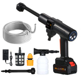 Handheld Pressure Washer Portable Power Cleaner with Rechargeable 1500*10mAh Battery Multiple Injection Modes High-Pressure