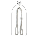 Tricep Pull Down Rope Workout Fiess Pulley System Cable hine Attachment Nylon Handle for Crunches Face Pulls