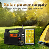 Power Panel Generator Kit Home System 3 LED Bulb Highlight Energy Saving Light Solar Lighting with FM Radio