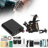 Complete Tattoo Kit Precise Tattoos 0‑18V Adjustable Powerful Motor Coils Tattoo Machine Kit Good Conductivity for Tattoo Shop