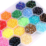 24000pcs/box 3mm Multicolor 24 Grid Color Flatback Resin Jelly Beads With Tools Diy Face Eyes Art Jewelry Accessories