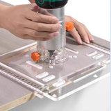 8mm Thick Acrylic Bottom Plate 45/° 90 ° Size Cutting hine Inverted Board Adjustable Backing Hand Tools
