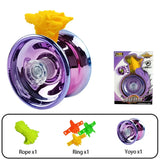 6 Colors Professional Yoyo Toy Aluminum Alloy Children Beginners Yo-Yos for Gift Yo-yo Finger Protector Accessories
