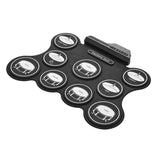 Electronic Drums 9 Pads Digital Electronic Drum Compact Size Usb Foldable with Sticks Students Beginner Gift Digital Drum Kits