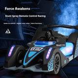Direct high-speed variable speed drift lights music charging F1 spray remote control children's toy car