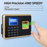 Bisofice Biometric Time Clock Attendance hine for Employees Support Fingerprint Password Recognition Data Management Device