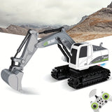 11-channel Remote Control Excavator Toy，Alloy Heavy-duty Truck Engineering Vehicle