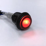 2PCS Red LED Light 12V 20A 3Pin Car Auto Boat Round On-Off Rocker Toggle Switch SPST Circuit Waterproof 20mm Hole