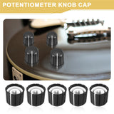 10Pcs Potentiometer Control for Electric Guitar Volume Tone Knobs Black D Type 6mm