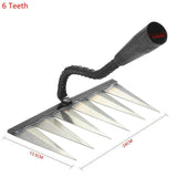 4/5/6/7 Teeth Multifunctional Weeding Hoe Rake Gardening Lawn Rake Grasping Raking Loosening Soil Garden Agricultural Farm
