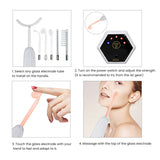 4 Tubes Facial Rechargeable Portable Tightening High Frequency White Handheld Skin Wand hine