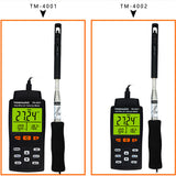 TM4001 TM4002 Hot Wire Thermal Anemometer Velocity Meter TM-4001 TM-4002 Speed Wind Volume Temperature Humidity Tester