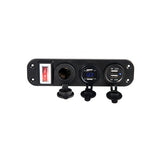 Pre-wired Dual USB Charger Waterproof Switch 4.2A LED Voltmeter Cigarette Lighter Socket for Marine Boat Car RV Vehicle Truck