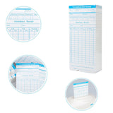 90pcs/ Pack Cards Timecards Monthly 2-sided 18 * 8.4cm for Employee Attendance Time Clock Recorder