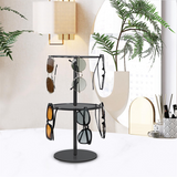 Sunglasses Holder Organizer, 360° Rotatable Acrylic Eyeglasses Display Stand, Eyewear Storage Rack for Desk Dresser