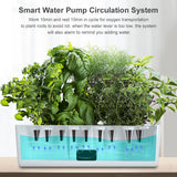 Hydroponics Growing System - Indoor Herb Garden Kit with Automatic Timing, Height Adjustable LED Grow Lights, Smart Water Pump for Home