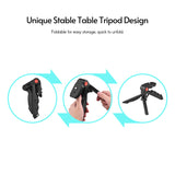 Andoer Vlog Kit Table Tripod Phone Holder with Cold Shoe Microphone LED Video Light Remote Shutter