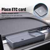 Dashboard Console Storage Box Tissue Anti-Slip Mat Phone Holder Stand For Tesla Model 3 Y Car Interior Accessories