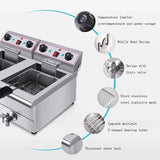 Professional CE Certificate Kitchen Equipment Electric Industrial Deep Fryer with 2 Tank
