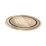 Round Handwoven Carpet - Non-Slip Mat Area for Farmhouse Decor. Ideal for Rug in Dining Room, Nursery & High Traffic Areas.