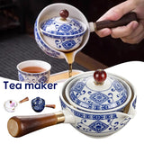 Porcelain Chinese fu Portable Teapot Set with 360 Rotation Maker Heat-resistant Tea Pot Gift For Christmas