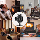Wood Stove Fan Small Designed Fireplace Fans 4 Blades Heat Powered Fireplace Fans For Wood/Log Burner/Fireplace Black TP2001-3