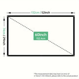 60 inch screen, high-definition portable double-sided foldable video projector screen