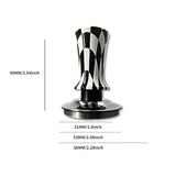 1pc Adjustable Depth Concentrate Tamper - Transparent Black and White Plaid