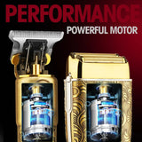 RESUXI 961/962 Oil Head Carving Trimmer Men's Vintage Bald Hair Clipper Suit Multi-function Electric Shaver Grooming Kit