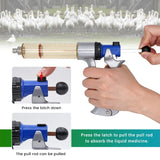 25/50ml Adjustable Continuous Syringe for Animal Vaccine Injector Semi-Automatic Scale Needle Veterinary Chicken Sheep