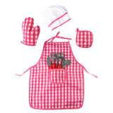 10Pcs Kitchenware Set,Little Kids Cooking Baking Set Hat Mitt & Utensil For Toddler Dress Up Chef Costume