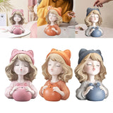 Little Bear Girl Saving Jar Statue - A Charming Children's Birthday Gift