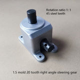 Right Angle Reversing Gearbox Small Steering 90 Degree Speed Ratio VS 1 Bevel Gear Accessories