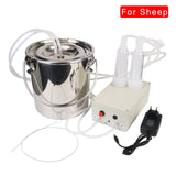Pasture Breeding Equipments Bucket Automatic Electric Pulsating Milker for Farm Cows Goats Sheep Vacuum Pump 5L Milking Machine
