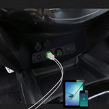 Green Light DIY 4 Hole Panel 4.2A Dual Usb Charger Cigarette Lighter Switch Volt Meter for Car Boat Trailer Vehicles Truck Yacht