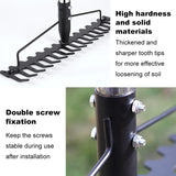 Heavy Duty 3.9/5.2/6.6FT Bow Rakes Lawns 17 Tines Metal Thatch Rake for Leveg Grass wer Beds Yards