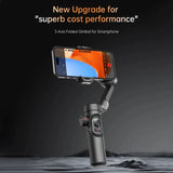 3-Axis Handheld Gimbal Stabilizer Smartphone with Fill Light for iPhone Android Face Tracking Tiktok Vlog Smart XE