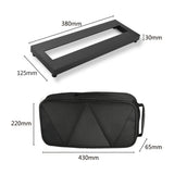 Board Guitar Aluminum Alloy Pedalboard 15×4.9 Inch with Carrying Bag Effect Pedal Plate